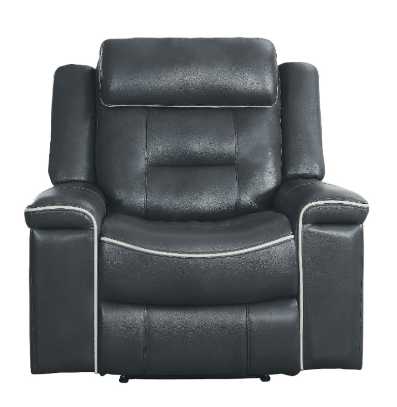 Homelegance Furniture Darwan Lay Flat Reclining Chair in Dark Gray 9999DG-1 image