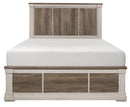 Homelegance Arcadia King Panel Bed in White & Weathered Gray 1677K-1EK* image