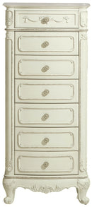 Homelegance Cinderella 7 Drawer Tall Chest in Ecru White 1386-12 image