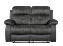 Homelegance Furniture Acadia Double Reclining Loveseat in Gray 9801GY-2 image
