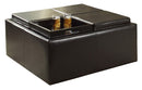 Homelegance Kaitlyn Cocktail Ottoman with 4 Trays/Storage in Mocha 468PU image