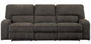 Homelegance Furniture Borneo Power Double Reclining Sofa in Chocolate 9849CH-3PWH image