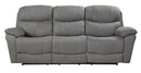Homelegance Furniture Longvale Double Power Reclining Sofa in Gray 9580GY-3PWH image
