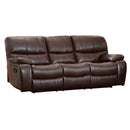 Homelegance Furniture Pecos Double Reclining Sofa in Dark Brown 8480BRW-3 image