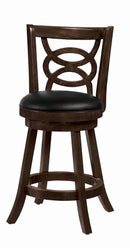 Calecita Swivel Counter Height Stools with Upholstered Seat Cappuccino (Set of 2) - 5th Ave Furniture