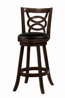 Calecita Swivel Bar Stools with Upholstered Seat Cappuccino (Set of 2) - 5th Ave Furniture