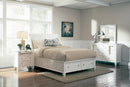 Sandy Beach 4 & 5 Piece Storage Bedroom Set with Sleigh Headboard E.King, Queen, & Cal.King - 5th Ave Furniture