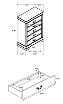 Louis Philippe 4 & 5 Piece Panel Bedroom Set with High Headboard E.king & Full - 5th Ave Furniture