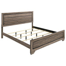 Kauffman California King, E.king, & Queen Panel Bed Washed Taupe - 5th Ave Furniture