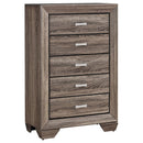 Kauffman 5-drawer Chest Washed Taupe - 5th Ave Furniture