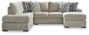 Calnita Sectional with Chaise - 5th Ave Furniture