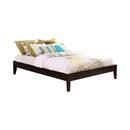 Hounslow California King, E.King, & Queen Universal Platform Bed Cappuccino - 5th Ave Furniture