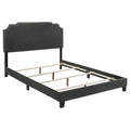 Tamarac Upholstered Nailhead Full, Eastern King & Queen Bed Beige & Grey