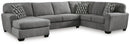 Birkdale Court Sectional with Chaise - 5th Ave Furniture