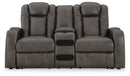 Fyne-Dyme Power Reclining Loveseat with Console - 5th Ave Furniture