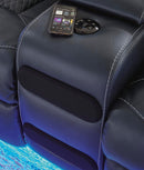 Fyne-Dyme Power Reclining Loveseat with Console - 5th Ave Furniture