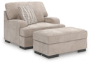 High Profile Chair & Ottoman Living Room Set - 5th Ave Furniture