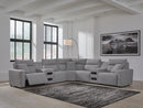 Modmax II Power Reclining Sectional with Audio Consoles - 5th Ave Furniture