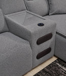 Modmax II Power Reclining Sectional with Audio Consoles - 5th Ave Furniture
