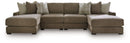 Camellia-Court Double Chaise Sectional - 5th Ave Furniture