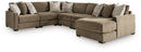 Camellia-Court Sectional with Chaise - 5th Ave Furniture