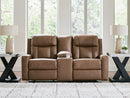 Mackmenville Reclining Loveseat with Console - 5th Ave Furniture