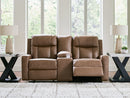 Mackmenville Reclining Loveseat with Console - 5th Ave Furniture