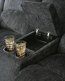 Draycoll Power Reclining Loveseat with Console - 5th Ave Furniture