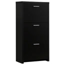 Vivian 3-drawer Shoe Cabinet Black - 5th Ave Furniture