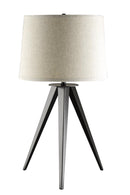Sabat Tripod Base Table Lamp Black and Light Grey - 5th Ave Furniture
