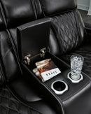 Boyington Power Reclining Loveseat with Console - 5th Ave Furniture