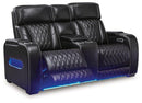 Boyington Power Reclining Loveseat with Console - 5th Ave Furniture
