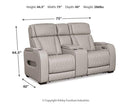 Boyington Power Reclining Loveseat with Console - 5th Ave Furniture