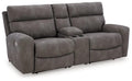 Next-Gen DuraPella Power Reclining Sectional Loveseat with Console - 5th Ave Furniture