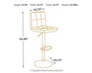 Bellatier Adjustable Height Bar Stool - 5th Ave Furniture