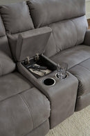 Next-Gen DuraPella Power Reclining Sectional Loveseat with Console - 5th Ave Furniture