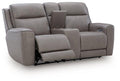 5Z-Comfort Power Reclining Loveseat with Console - 5th Ave Furniture