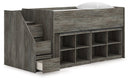 Frandern Loft Bed with Bookcase Storage - 5th Ave Furniture
