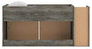 Frandern Loft Bed with Bookcase Storage - 5th Ave Furniture