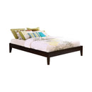 Hounslow California King, E.King, & Queen Universal Platform Bed Cappuccino - 5th Ave Furniture