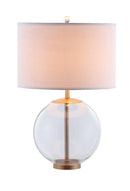 Kenny Drum Shade Table Lamp with Glass Base White - 5th Ave Furniture