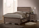 Kauffman California King, E.king, & Queen Panel Bed Washed Taupe - 5th Ave Furniture