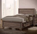 Kauffman California King, E.king, & Queen Panel Bed Washed Taupe - 5th Ave Furniture