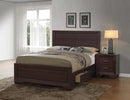 Kauffman California King, Eastren King, & Queen Panel Bed Dark Cocoa - 5th Ave Furniture