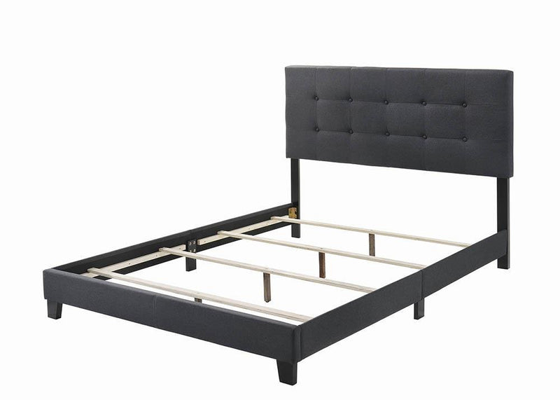 Mapes Upholstered Tufted Full Bed Charcoal
