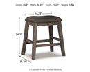 Caitbrook Counter Height Upholstered Bar Stool - 5th Ave Furniture