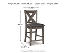 Caitbrook Counter Height Upholstered Bar Stool - 5th Ave Furniture