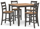 Gesthaven Counter Height Dining Table and 4 Barstools (Set of 5) - 5th Ave Furniture