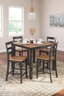 Gesthaven Counter Height Dining Table and 4 Barstools (Set of 5) - 5th Ave Furniture