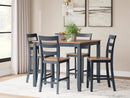 Gesthaven Counter Height Dining Table and 4 Barstools (Set of 5) - 5th Ave Furniture